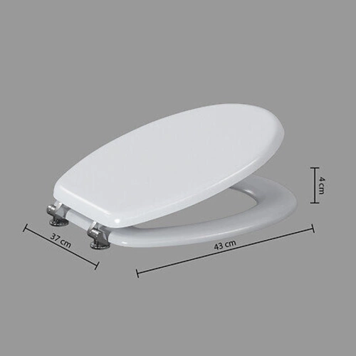 Deska sedesowa Lima biała z drewna i cynku do toalety klasyczna wypinana