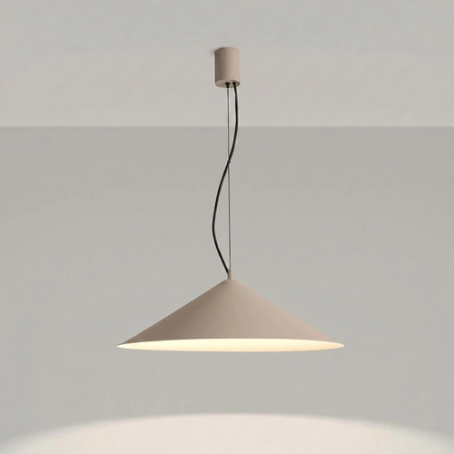 Lampa wisząca FINT LED taupe do salonu nowoczesna regulowana