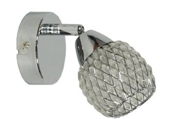 Kinkiet ścienny Clear glamour szklany regulowany do salonu i sypialni transparentny CANDELLUX