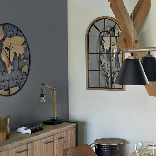 Lustro wiszące Zoe 107x60 cm loftowe do przedpokoju w drewnianej ramie Atmosphera