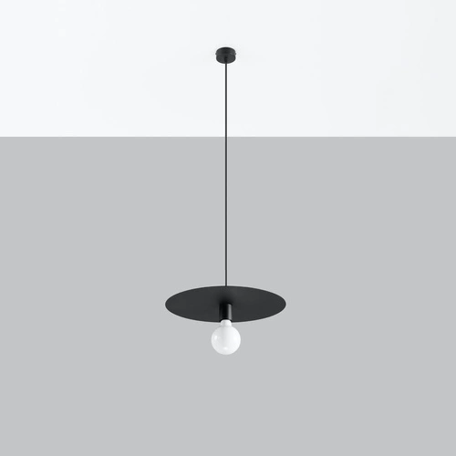 Lampa wisząca FLAVIO czarna nowoczesna do salonu kuchni jadalni metalowa 40 cm