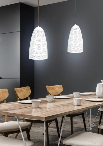 Lampa wisząca Bene 20/33 stożek 1x60W  E27 ażurowy biały