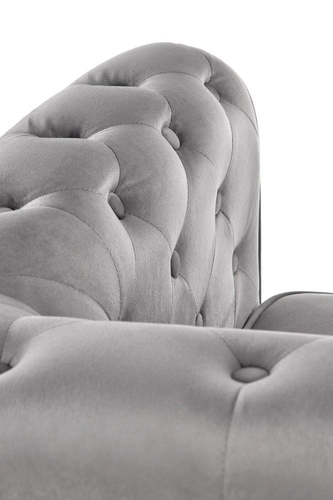 Fotel Dassion welwet szary