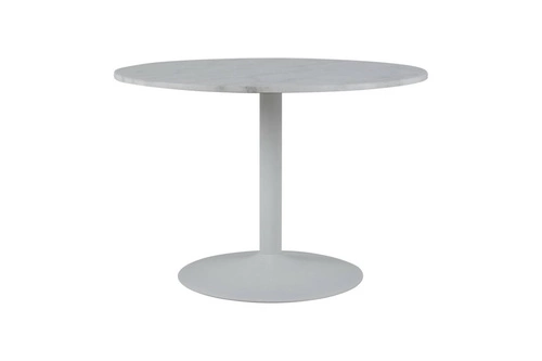 Stół okrągły marmurowy biały Tarifa Actona do jadalni nowoczesny glamour 110 cm