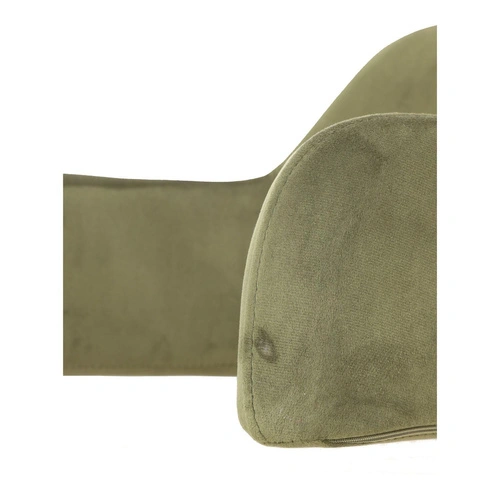 Krzesło Lima welurowe z podłokietnikami   zielone Outlet