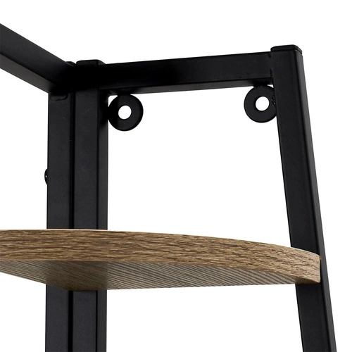 Regał narożny na książki i dekoracje Corner II industrialny metalowy z 5 półkami do salonu Intesi