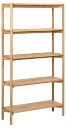 Regał na książki drewniany Braidwood dąb 86 cm skandynawski do salonu Actona