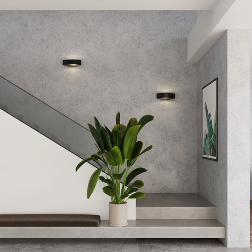 Kinkiet ścienny TONI czarny nowoczesny metalowy świeci góra dół do salonu SOLLUX