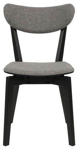 Krzesło drewniane Roxby tapicerowane szare do jadalni i salonu nowoczesne Actona