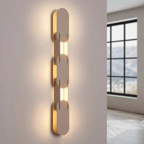 Kinkiet ścienny CHAIN 91 LED taupe nowoczesny do salonu