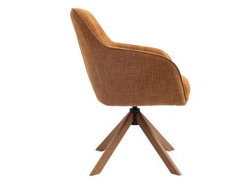 Krzesło obrotowe Avola do jadalni tapicerowane z podłokietnikami