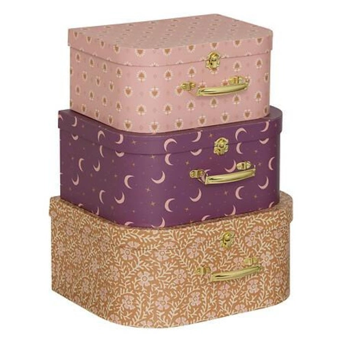 Zestaw 3 pudełek/ walizek Bella