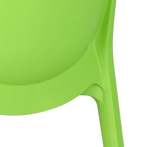 Krzesło ogrodowe Ginevra zielone z tworzywa sztaplowane nowoczesne do ogrodu SCAB Design