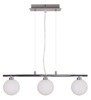 Lampa wisząca Raisa chromowy 3x40W G9  klosz biały