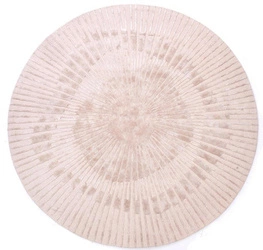 Dywan okrągły Radius Beige 200 cm Carpet Decor ręcznie tkany nowoczesny do salonu i sypialni
