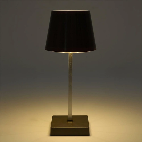 Lampka biurkowa LED Blanca dotykowa brązowa na baterie ściemniana