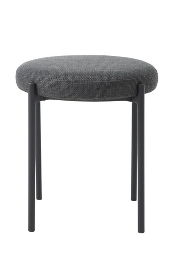 Taboret Pulto tapicerowany aksamitny szary ciemny do kuchni i jadalni nowoczesny