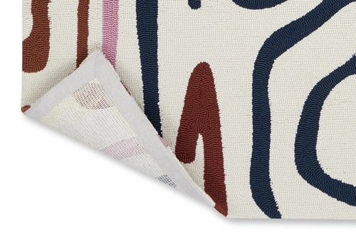 Dywan zewnętrzny Synchronic Orchid 140x200 boho łatwoczyszczący na taras i balkon multikolor