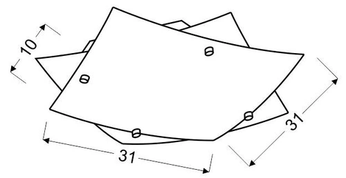 Plafon sufitowy LED Dublos 31x31 nowoczesny biały szklany do salonu i sypialni CANDELLUX