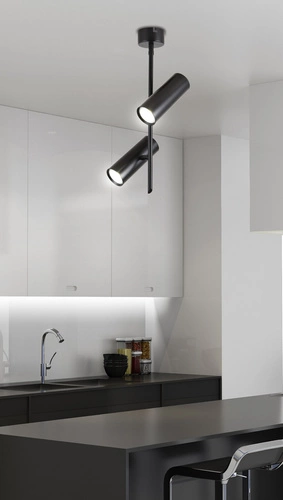 Lampa wisząca Tuba 2x5W LED czarny 4000K