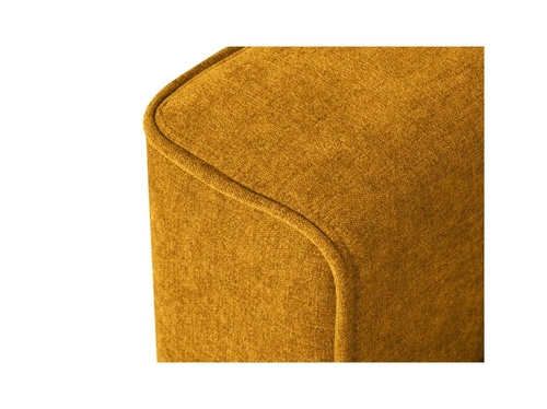 Narożnik z funkcją spania Dunas Yellow Structured Fabric Lewostronna kolor nóg czarny