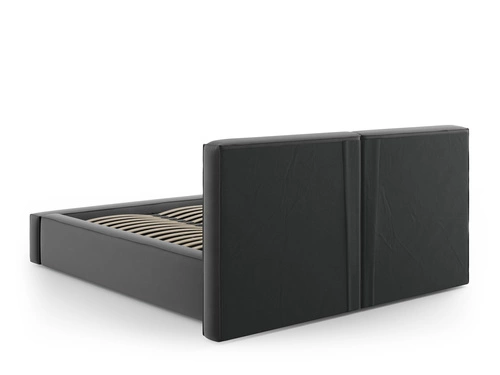 Łóżko tapicerowane Jodie II 180x200 szare welurowe z pojemnikiem do sypialni