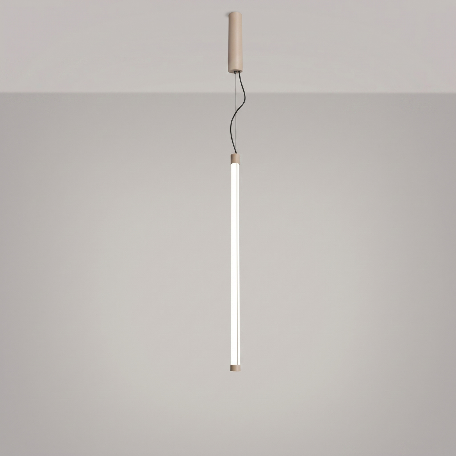 Lampa wisząca TRANG 75 LED taupe nowoczesna nad wyspę regulowana
