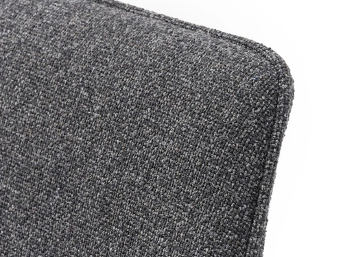 Krzesło do jadalni Alma tapicerowane boucle z podłokietnikami szare