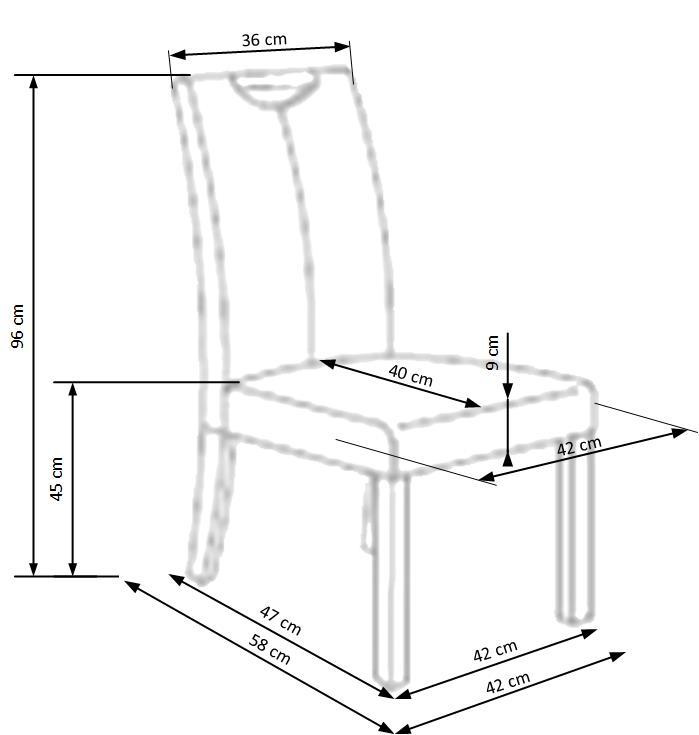 Krzesło tapicerowane Roca do jadalni beżowe z ekoskóry na drewnianych nogach klasyczne Intesi