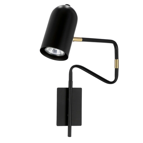 Kinkiet ścienny Hosti czarny nowoczesny metalowy do sypialni i salonu Candellux Lighting