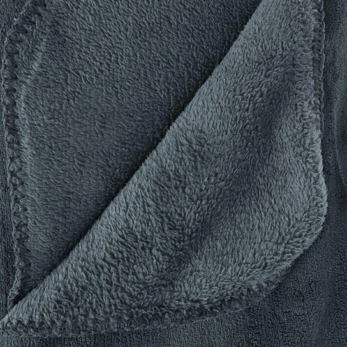 Ciepły koc mikropluszowy Atmosphera grafitowy 180x230 cm na łóżko i kanapę