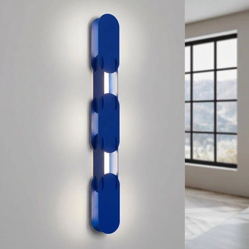 Kinkiet ścienny CHAIN 91 LED ultramaryna nowoczesny do salonu