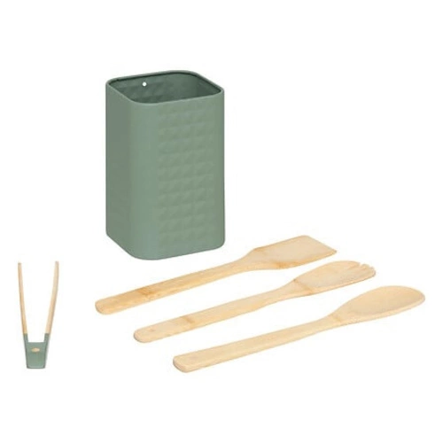 Zestaw akcesorii kuchennych               z pojemnikiem zielony