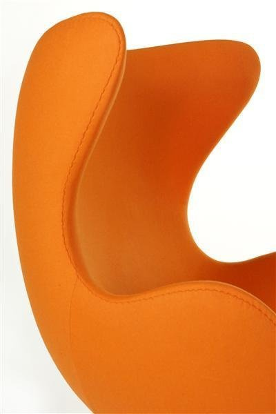Fotel uszak Jajo pomarańczowy kaszmir obrotowy bujany do salonu nowoczesny glamour