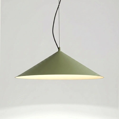 Lampa wisząca FINT LED oliwkowa do salonu nowoczesna regulowana