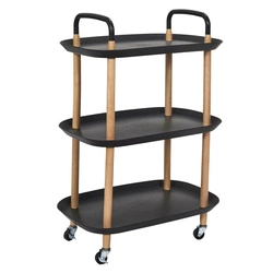 Intesi Kaleo nowoczesny metalowy wózek do serwowania na kółkach do kuchni i salonu 3 półki