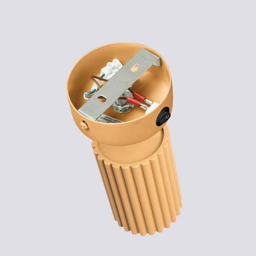 Kinkiet ścienny złoty Karbon z włącznikiem i ruchomym kloszem nowoczesny do sypialni SOLLUX