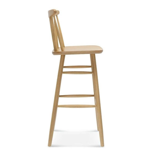 Hoker drewniany tapicerowany z oparciem do kuchni i jadalni Wand FAMEG personalizowany 75 cm