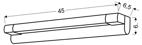 Kinkiet LED Mia 1 nowoczesny chrom 45 cm nad lustro do łazienki i sypialni CANDELLUX