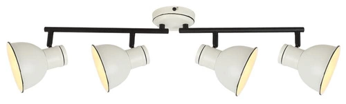 Lampa sufitowa Zumba listwa 4x40W E14  biały+czarny