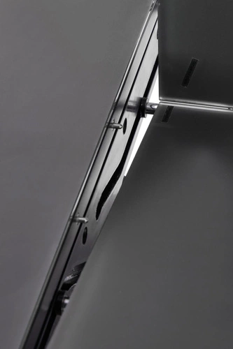 Stół rozkładany do jadalni Siles nowoczesny czarny szklany blat 180–220 cm Intesi