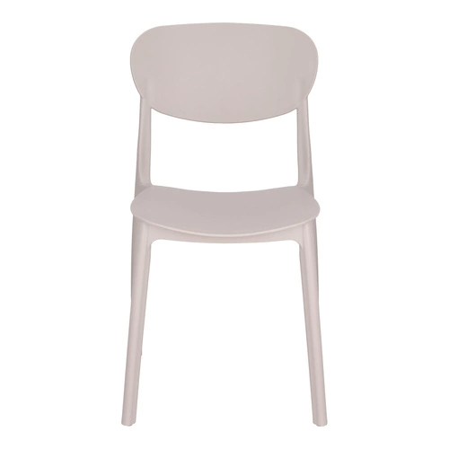 Krzesło Plasta taupe z tworzywa do jadalni i kuchni nowoczesne