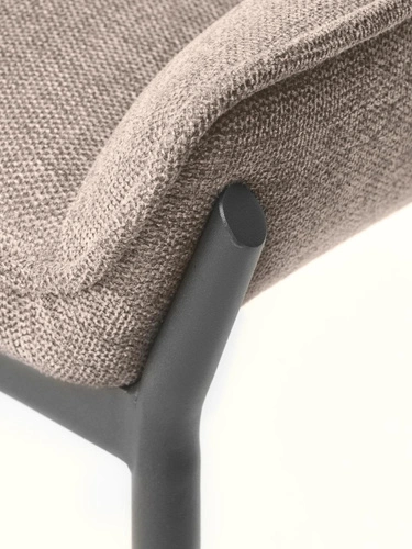 Krzesło tapicerowane Calgary do jadalni z podłokietnikami piaskowe