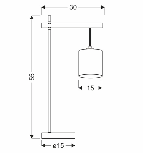 Lampa stołowa Combi czarny 1x60W E27  abażur beżowy