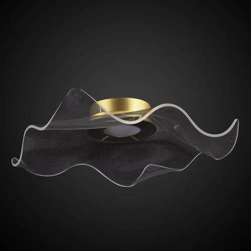 Plafon LED Velo no.2 nowoczesny złoty okrągły 50 cm do salonu i sypialni ALTAVOLA DESIGN