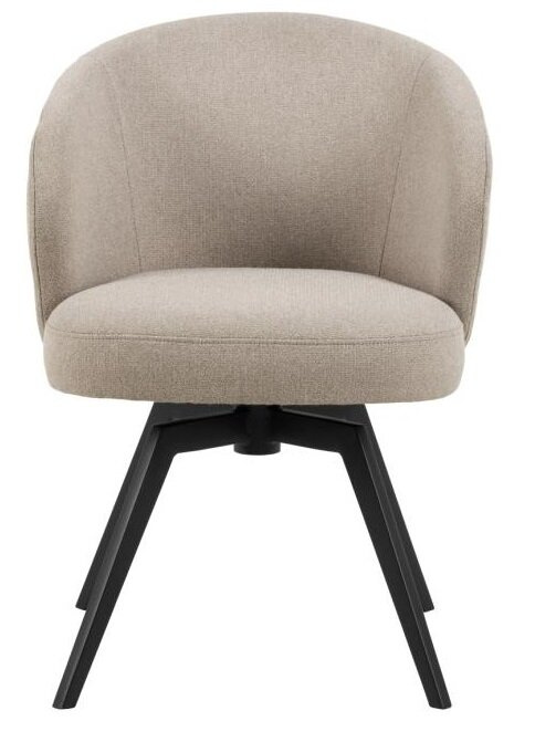 Krzesło tapicerowane Darlene Actona beżowe obrotowe nowoczesne do jadalni i salonu