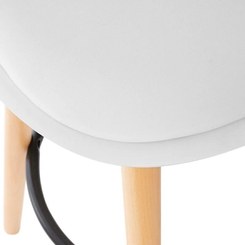 Hoker Maxon biały z oparciem skandynawski do kuchni 71,5 cm Atmosphera