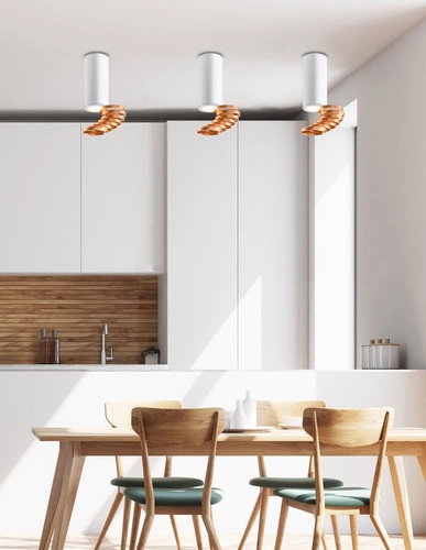 Lampa sufitowa Tuba 1x15W GU10 6/20 złoty+biały