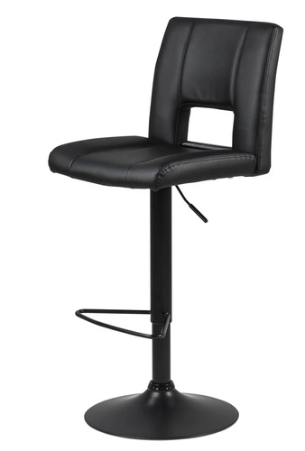 Hoker Sylvia czarny obrotowy z regulacją wysokości do kuchni nowoczesny z oparciem Actona