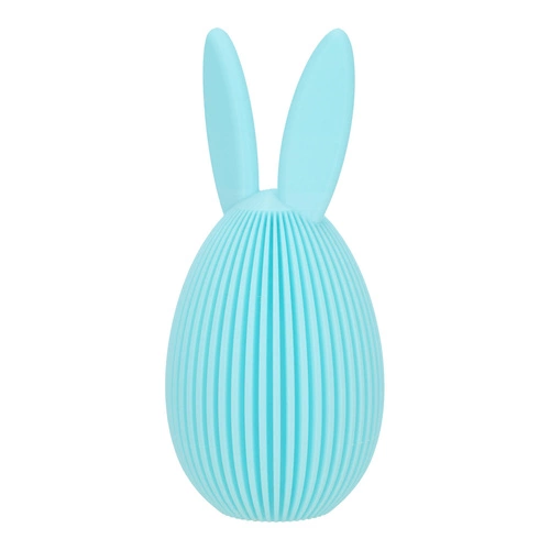 Zestaw 2 figurek wielkanocnych jajek turkusowych Intesi dekoracja świąteczna na stół lub parapet